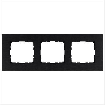 Рамка 3-м G-Metal метал. алюм. черн. Black Jasmart G1003AB