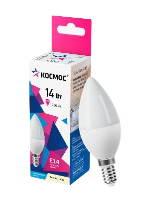 Лампа светодиодная CN 14Вт E14 3000К 1260лм 174-265В КОСМОС LkecLED14wCNE1430