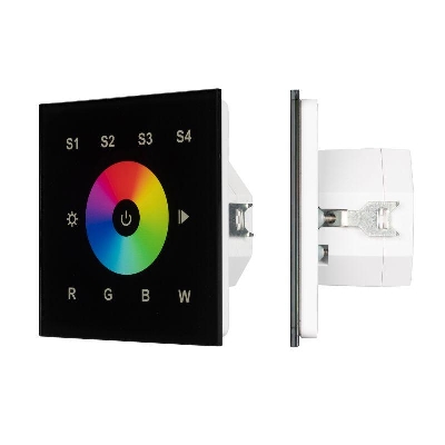 Панель сенсорная DALI-901-11-1G-4SC-RGBW-DT8-IN Black (BUS/230) (IВP20 пластик) INTELLIGENT ARLIGHT 037199