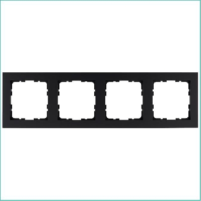 Рамка 4-м G-Classic черн. матов. soft touch Jasmart G1004PB