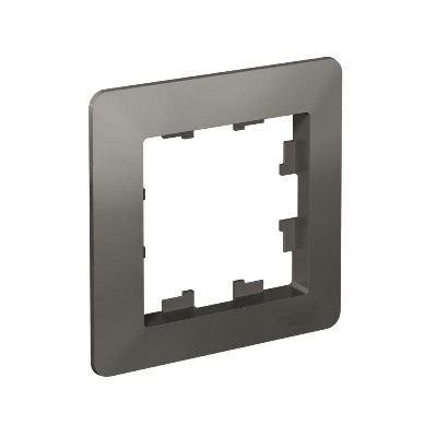 Рамка 1-м AtlasDesign Air сталь/дым. черн. SE ATN220901