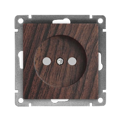Розетка 1-м СП Афина 16А IP20 без заземл. защ. шторки механизм венге Universal A0047-V