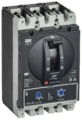 Выключатель автоматический в литом корпусе 3п D 150кА 125А расцепитель термомагнитный регулируемый ARMAT IEK AR-MCCB-3D-150-0125A-ATUC