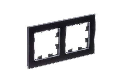 Рамка 2-м AtlasDesign Nature натур. стекло черн. SE ATN361002