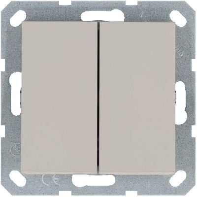 Кнопка 2-кл. 10А IP20 с переключающим контактом механизм тауп Jasmart G3020T