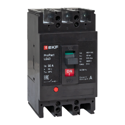 Выключатель автоматический 3п 50А 15кА LS63 ProPact EKF mccb-63-15-3-50-ls