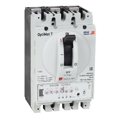 Выключатель автоматический OptiMat T160L ETA 160A 3P КЭАЗ 355878