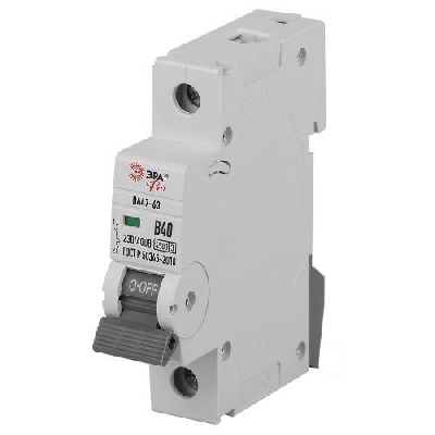 Выключатель автоматический 1п B 40А 4.5кА ВА47-63 PRO ЭРА Б0059374