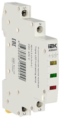 Лампа светодиодная ARMAT LED 230-415В AC 1 ж/з/кр инд. тройная IEK AR-LED-3-4-C