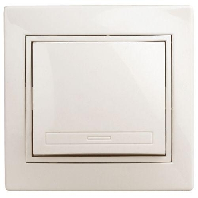 Кнопка включения СП Plano 1-109-02 10А 250В IP20 Plano слон. кость Intro Б0053832