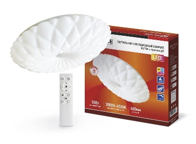 Светильник светодиодный COMFORT ASTRA 55Вт 3000-6500К 4400лм 230В 400х100мм с пультом ДУ IN HOME 4690612035017