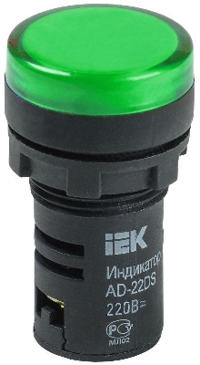 Лампа светосигнальная AD22DS d22мм 24В AC/DC зел. KARAT IEK BLS10-ADDS-024-K06