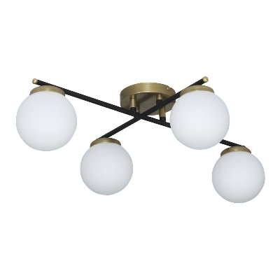 Светильник "Злата" 141 (плафон 8728) НСБ 01-4х25-101 G9 [ИМ] потолочн. черн.зол. Элетех 1005405280