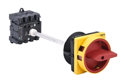 Выключатель-разъединитель 4п 32А IP20 с красн. выносн. рукоят. на дин-рейке/плате с замком SE MSD32440R