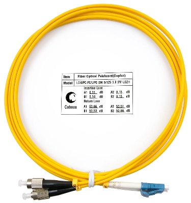 Шнур оптический FOP(d)-9-LC-FC-2м duplex LC-FC 9/125см 2м LSZH Cabeus 7333c