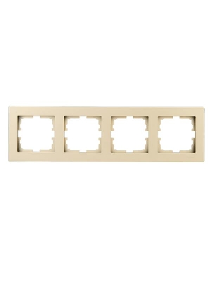 Рамка 4-м VESNA горизонт. без вставки зол. LEZARD 742-3600-149
