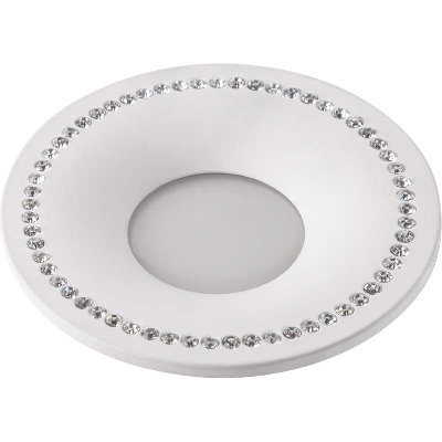 Светильник декоративный встраиваемый DLS-V103 GU5.3 WHITE "Vernissage" без лампы GU5.3 металл бел. отделка стразами литой Fametto 10727