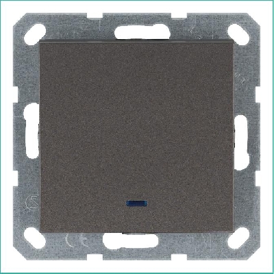 Выключатель 1-кл. 10А IP20 с подсветкой механизм мокко Jasmart G3011NZ