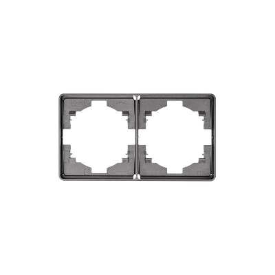 Рамка 2-м ROUND MIELE титан Kranz KR-78-0752-2