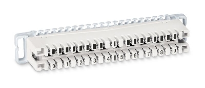 Плинт размыкаемый на 10 пар DM-10P маркировка 0-9 Cabeus 7017c