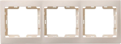 Рамка 3-м КВАРТА РГ-3-ККм горизонт. крем. GENERICA EMK30-K33-DM