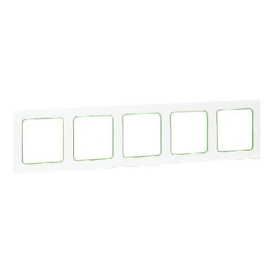 Рамка 5-м Стокгольм бел. с линией цвета зел. EKF EXM-G-306-20