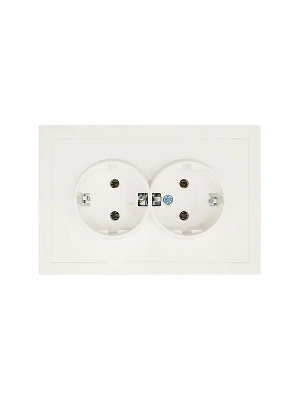 Розетка 2-мест. с/з СП ZIMA IP20 16А ПБТ безвинт. зажим слон. кость LEZARD 704-9000-127BQC