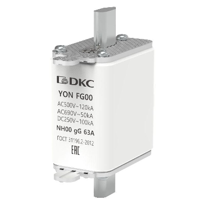 Предохранитель YON ножевого типа FG00 с одинарной индикацией 63А DKC 1FG00-0063