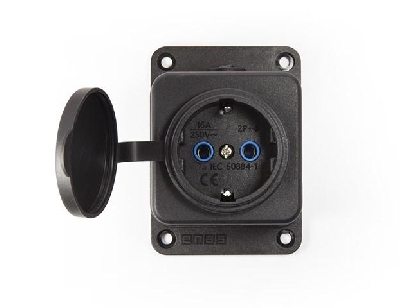 Розетка р резиновом корпусе EMAS EKS116PG1