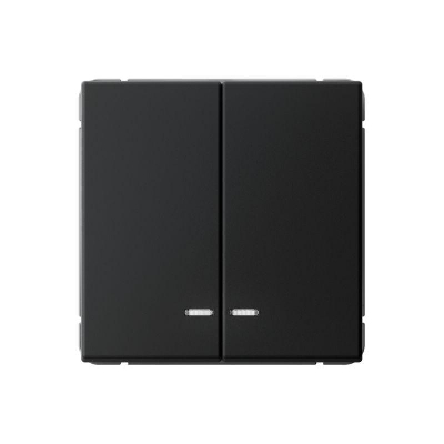 Выключатель 2-кл. ArtGallery (сх. 5а) 10AX с подсветкой быстрозажим. клем. механизм карбон SE GAL001053S