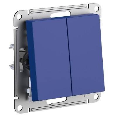Выключатель 2-кл. AtlasDesign (сх. 2) 10А с самовозвратом механизм аквамарин SE ATN001117