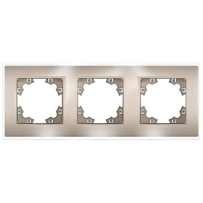 Рамка 3-м Афина стеклянная шампань UNIVersal 2280