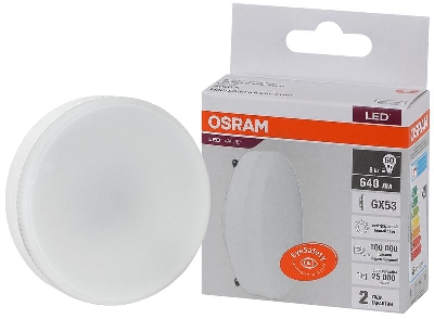 Лампа светодиодная LED Value LVGX5360 8SW/840 8Вт GX53 230В 10х1 RU OSRAM 4058075582279