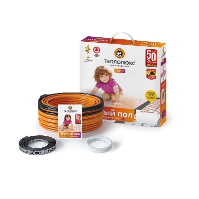 Комплект "Теплый пол" (кабель) Tropix ТЛБЭ 50.0м/900Вт Теплолюкс 100035718500