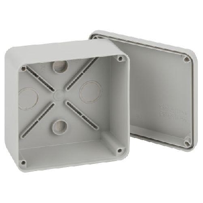 Коробка распаячная ОП 100х100х50мм приборная подъездная на винтах с гладкими стенками IP55 KORvp Эра Б0058942