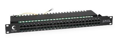 Патч-панель PL-50-TEL-Dual IDC 19дюйм (1U) 50 портов RJ-45 Dual IDC (телефонная раскладка) Cabeus 7003c