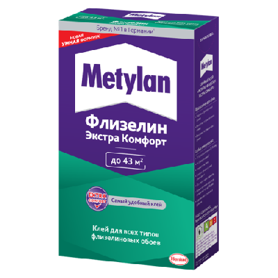 Клей обойный Метилан Флизелин Экстра Комфорт 300г Момент Б0051812