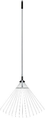 Грабли веерные регулируемые телескопические 15 зубьев 180-630мм длина 1200-1540мм FIT 77007