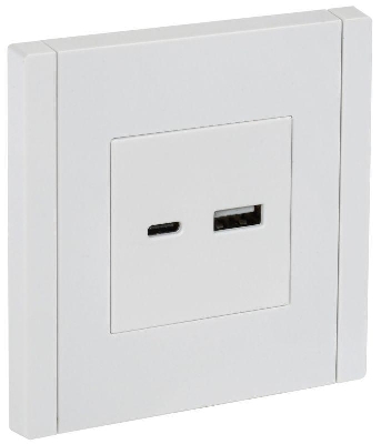 Розетка USB A+C 18Вт FORTE&PIANO FP251 бел. IEK FP-U22-018-K01