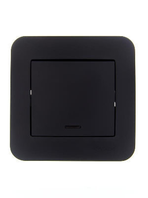 Выключатель 1-кл. 1п СП ASTI 10А IP20 с подсветкой в сборе черн. бархат LEZARD 7081-4242-111