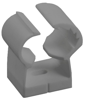 Клипса с фиксатором для глад. труб 14-18мм сер. (уп.40шт) IEK CTA00D-FL-014-K41