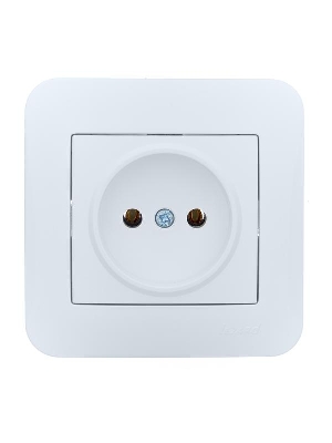 Розетка 1-м СП ASTI 16А IP20 без заземл. термопласт в сборе бел. LEZARD 7081-0202-121B