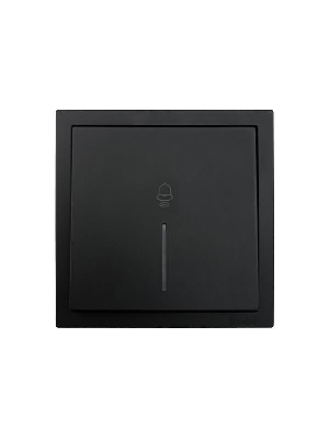 Кнопка звонка с индик. СП ZIMA IP20 безвинт. зажим черн. бархат LEZARD 704-4288-108QC