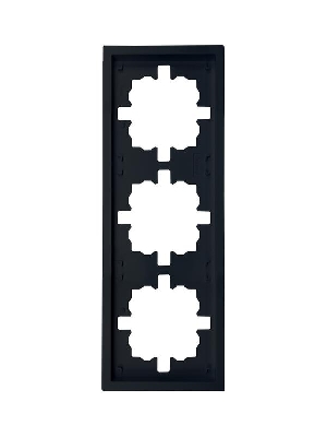 Рамка 3-мест. горизонт. ZIMA черн. бархат LEZARD 704-4200-148