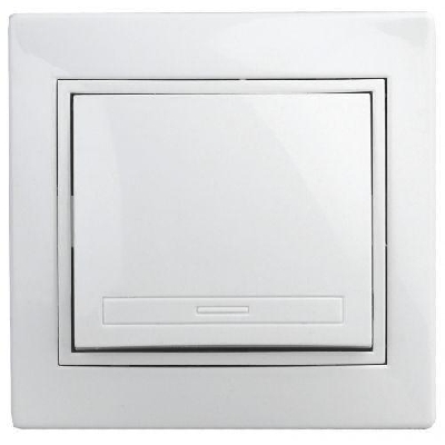 Кнопка включения СП Plano 1-109-01 10А 250В IP20 Plano бел. Intro Б0053830