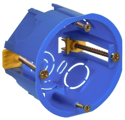 Коробка установочная С3 d68х45 для полых стен (с саморезами и пластик. лапками) GENERICA UKG10-068-045-000-P-UO