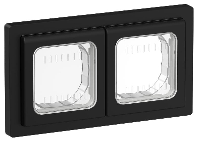 Рамка 2-м СП FLITE Рпро-2-55-ФлЧ IP55 черн. IEK FI-M20-32-55-K02