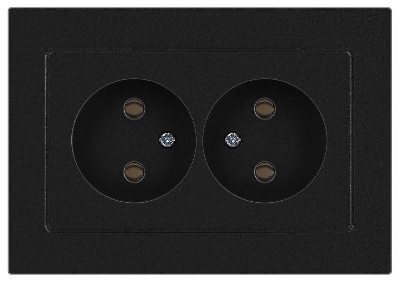 Розетка 2-м СП Accent 6-204-05 16А IP20 250В 2P AL/CU антрацит Intro Б0063465