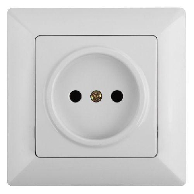 Розетка 1-м СП Solo 4-201-01 2P 16А 250В IP20 без заземл. бел. Intro Б0053641