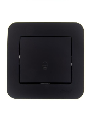 Кнопка звонка 1-кл.СП ASTI 10А IP20 в сборе черн. бархат LEZARD 7081-4242-103